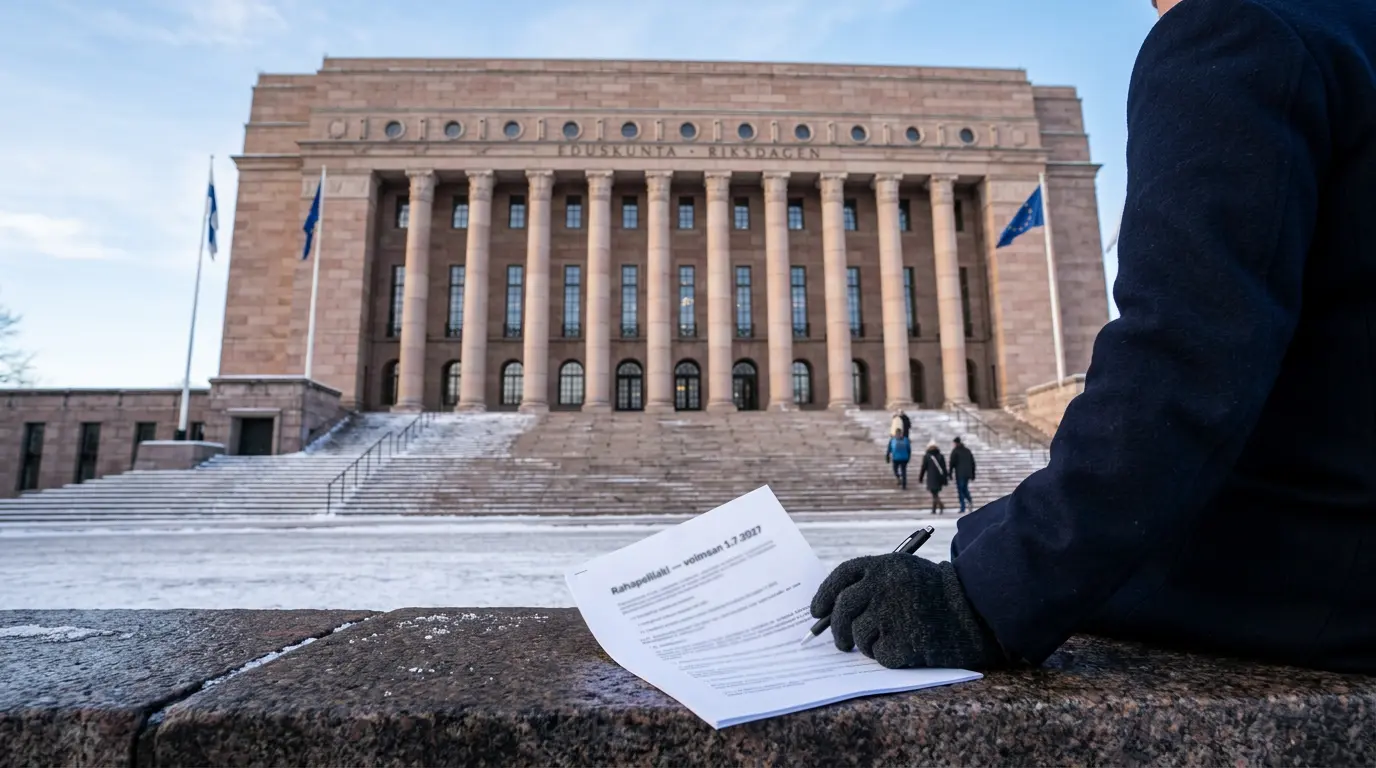 Suomen uusi rahapelilaki astuu voimaan 1.7.2027 ja muuttaa Mastercard-vedonlyönnin sääntöjä